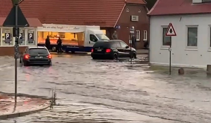 Überschwemmung in Klanxbüll